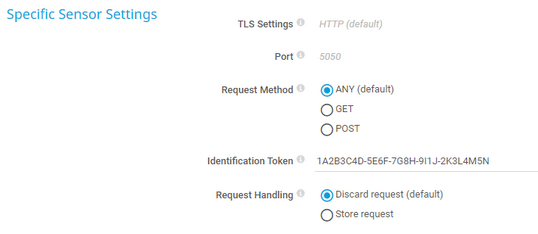 Specific Sensor Settings